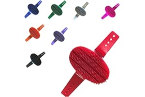 Netproshop Pferde Nadelstriegel aus Kunststoff, Groesse:M, Farbe:Silber