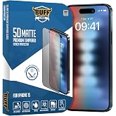 BUFF LABS Buff iPhone 15 ile Uyumlu 5D Matte Mat Ekran Koruyucu