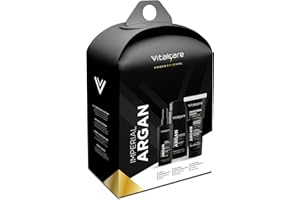 VITALCARE | Gift Set Argan - Shampoo 250ml + Siero 125 ml + Maschera Flash 190ml - Trattamento Rivitalizzante per Capelli Nutriti e Luminosi