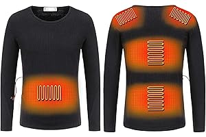 GOZYLA Gilet Chauffant Chemise sous-Vêtements Thermiques Couche de Base Électrique Pull Pull, Gilet Chauffant sous-Vêtements avec 3 Niveaux de Température Réglable