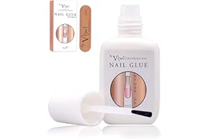 15g By Vixi COLLA PER UNGHIE ULTRA FORTE con PENNELLO e FILE DI PREPARAZIONE GRATUITO Adesivo trasparente, istantaneo e asciutto, qualità professionale da salone di bellezza