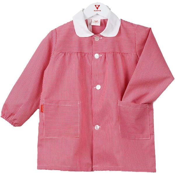 Grembiule Scuola Materna Ambrosino Quadri Rosa Per Bambina – Taglia 55-4 Anni, Pratico E Carino