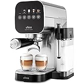 Ufesa Espresso Coffee Maker Sienna Latte 20 Bars with Touch Panel &ndash; Thermoblock System, 1360W, Vaporizer, Milk Tank 400 ml, W