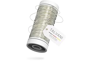TALVANI Blumendraht | Basteldraht – Hochwertiger Draht zum Dekorieren – Premium Bindedraht, Deutscher Versand – Verbesserter Draht für Blumengestecke in Silber, Ø 0,35 mm | 50 m