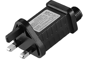 JIZZU Transformers for Christmas Lights 31V 6W Transformer Plug, 9 Modes Fairy Power Supply with Timer Function, Christmas Tree Lights Plug Adapter IP20 Waterproof for XMAS and Festoon Light