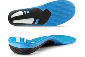 VALSOLE Plantillas ortopédicas Plantilla de soporte del arco para la fascitis plantar, alivio del dolor del talón plano, absorción de impactos, Hombres Señoras plantilla cómoda antifatiga