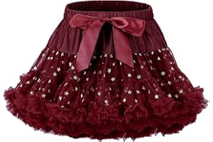 LACOFIA Jupe Tutu en Tulle pour Fille Princesse Tutu Pettiskirt pour Enfant Mini Jupe à Bulles pour la Fête et la Danse(0-10 Ans)
