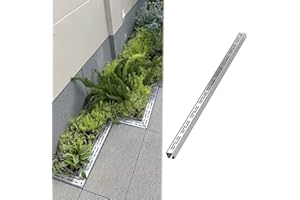 VIBEO Canaletta Scolo Acqua Piovana Robusto Canale di Drenaggio per Cortile, Canale di Drenaggio Esterno con Griglia in Acciaio Inossidabile Rimovibile, Filtro di Drenaggio Lineare per Bloccare i Detriti(W5