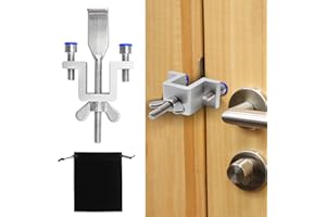 TamBee Türschloss ohne Bohren, verbessertes tragbares Türschloss mit doppelter Mutternverstellung, Hoteltürschloss-Reisesicherheit, tragbares Sicherheitsschloss für Reisen, Hotelzimmer Türsch