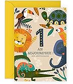 Cadeaux Enfants Mignons CENTRAL 23 Cartes Anniversaire Renard Automne - Cadeaux Mignons Fille Garçon Avec Autocollants Carte Message Personnel