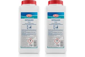 Becker Chemie eilfix Entkalker Pulver für Spülmaschinen und Heißwassergeräte - Hochkonzentrat gegen Kalk (2 Dosen Entkalker Pulver = 2 Kg.)