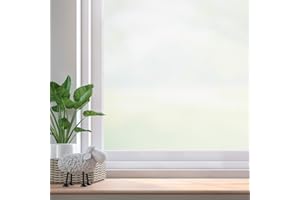 Beautysaid Frosted Window Privacy Film: Privacy Film For Glass Windows, Opaque Static Cling Window Film, No Glue Window Film, Replacing Curtains for Home Office(44x200cm)