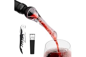 MAFITI Aérateur de vin Bec verseur décanteur Anti-Goutte pour Une aération du Verre Lors de l'écoulement du vin | Aérateur de décantation de vin Rouge | Bec à Décanter pour Bouteilles