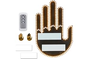 I LITTON Car Finger Light Funny Gesture Light for Back Window, Funny Car Gadgets Car Accessories LED Sign Light with Controller, LED Car Finger Light for Men Women