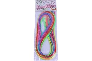 ROMALAB Scooby Doo 30 Fili Colorati da 1 Metro – Lacci in Gomma per Intrecci Creativi, Braccialetti, Lavoretti Manuali, DIY e Hobby Bambini