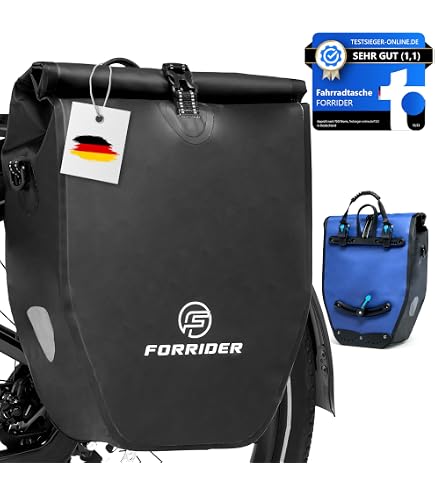 Forrider Waterproof Bicycle Pannier Bag [Volume 22L] with Shoulder Strap | Pannier Bag | Simple