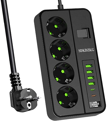 Prolunga Cavo Alimentazione Con Surge Protezione & USB 4 - Foto 6