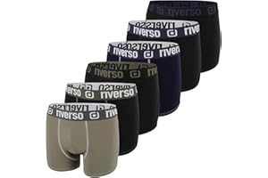 riverso RIVJonny bokserki męskie, zestaw 6 sztuk, basic, bielizna w stylu retro, bawełna, czarne, szare, niebieskie, białe, zielone, czerwone, pomarańczowe, żółte, S, M, L, XL, XXL, 3XL, 4XL 5XL, Farbmix