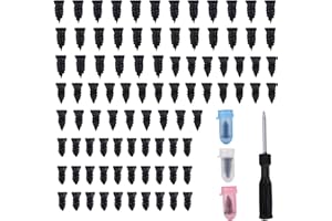 Fukaisu 90pcs Screw in Tire Plugs Kit, 3 Sizes Self-Service Tire Repair Screws with 3 Color Protective Case & 1 Screwdriver Repair Tyre Tool for Cars Motorcycle Truck Puncture Nails