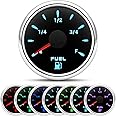 ARTILAURA Fuel Gauge 240-33ohm Fuel Gas Tank Meter 2-1/16" 52mm 7 Color for AUTO Car Boat Marine