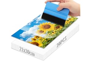 Mbsomnus 20 sztuk samoprzylepnych folii do laminowania w formacie A4, folia do laminowania na zimno, ultradźwięki, 30 x 21,3 cm, folia do laminowania na zimno, do zdjęć ultradźwiękowych, przezroczysta
