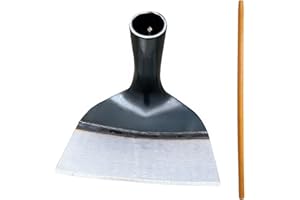 WY8 Heavy-Duty Garden Hoe Steel Hoe Head with 1.2m Handle, Durable Weeding, Digging & Cultivating Tool for Gardening, Farming, Landscaping & Soil Preparation, Strong & Rust-Resistant (18cm)