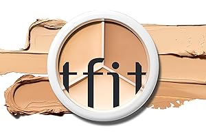 TFIT Cover Up Pro Concealer Palette - Crème correctrice de couleur 3 en 1 à couverture complète (hydratante, 01 neutre, 0,52 oz) pour les cernes et les taches - Correcteur haute couvrance