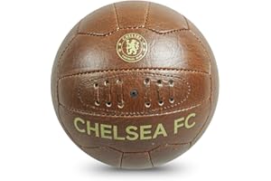 Chelsea FC Ballon de football officiel en similicuir Marron Taille 5