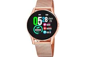 LOTUS Montre pour Femme 50001/A Smartwatch Boîtier en Alliage Rose Bracelet en Acier Inoxydable Rose