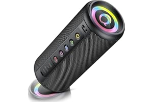 DOTN Enceinte Bluetooth puissante, Enceintes Portable Bluetooth 5.4 Sans Fil Avec 20w stéréo, Appariage TWS, Lumière RGB, Appel Mains Libres, 3 EQ Mode, Haut-Parleur Étanche IP7 Pour L'extérieur, Noir