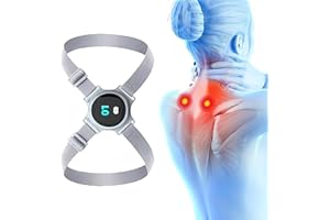 JESSHINY Portable Ultrasonic Lymphatic Soothing Body Shaping Neck Instrument, Neck Acupoints Lymphvity Massager, USB Charging Ultrasonic Neck Massager for Pain Relief, Hunchback Adjustable Corrector (1pcs)