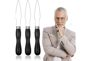 AOZUO 3 Pcs Ganci per Bottoni e Aiutante per Tirare la Cerniera, Aiuto per Bottoni con Impugnatura Facile, Strumento di Aiuto per Bottoni per Anziani con artrite e Destrezza delle Dita Limitata (Nero)