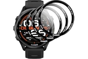 IQShield Screen Protector for Garmin Forerunner 970 47mm, Anti-Scrach Protective Film, 3D Full Coverage, Bubble-Free, Touch Sensitive, Ultra Clear Tempered Glass - 3 Pack