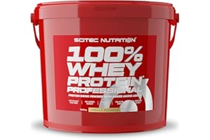 Scitec Nutrition 100% Whey Protein Professional, Con aminoácidos clave y enzimas digestivas adicionales, sin gluten, 5 kg, Vainilla