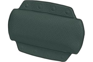 Spirella - Cojín para bañera Alaska Verde Oscuro con 8 ventosas antibacterianas - Antideslizante Lavable - 23 x 32 cm