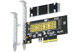 GLOTRENDS PA09-HS Adaptateur M.2 NVMe vers PCIe 4.0 X4 avec dissipateur Thermique M.2 pour 2280/2260/2242/2230 SSD M.2 NVMe