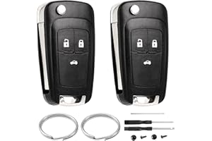 JJCHQ 2 Piezas Carcasa Llave Coche 3 Botones Compatible con O-Pel Insignia Astra J Adam Zafira Tourer C Mokka Meriva Movano Corsa E Cascada Karl Vauxhall Mando a Distancia Carcasa Funda Llave de Repuesto