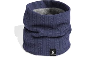 TRABIG Braga Cuello Hombre de Punto Forro Polar, Bufanda Caliente Cuello Mujer Invierno Motivo de Trigo, Fular Cuello Suave Forrada Doble Capa Cálida, Snood Calentador Tubular Cuello para Unisex Esqui