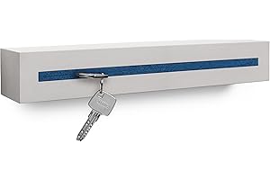 Buchenbusch urban design Schlüsselbrett mit Ablage aus Beton light edition 33x6x5 cm, Schlüsselboard Wand, Schlüsselaufbewahrung Flur, Petrol