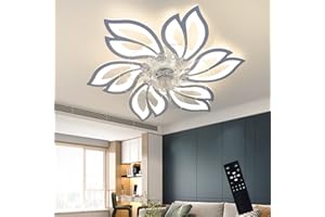 ‎HOMEFIRE Homefire Deckenventilator Mit Beleuchtung und Fernbedienung Leise - LED Deckenlampe Dimmbar Ventilator Timing Deckenleuchte Kreativer 6 Lichter Design Wohnzimmer Fan Sommer-/Winter für Schlafzimmer