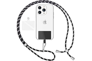 NALIA Lanière Universelle Coloré pour Telephone Portable, Cordon Tour De Cou pour Smartphone, Porte Clef Chaine réglable avec Crochet Métallique e Carte, Sangle pour Épaule, Couleur:Noir Blanc Zebra