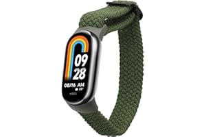 kwmobile Nylonowy pasek kompatybilny z Xiaomi Mi Band 8, zapasowy pasek do trackera fitness, czarny