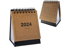 VIRTBST 2024 kalendarz poziomy, mały kalendarz na biurko, kalendarz stołowy