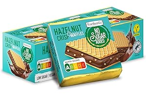‎FRANKONIA CHOCOLAT frankonia CHOCOLAT NO SUGAR ADDED Hazelnut Crisp Cocoa Waffles, 9 Stück,