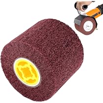 Brosse De Ponçage En Nylon Grain 120 - Diamètre 120 Mm, Hauteur 100 Mm - Pour Bois, Métal, Surfaces Irrégulières