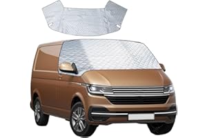 YWNYT Windschutzscheibenabdeckung für VW T6, mit innerer Baumwolle, Frontscheiben-Wickelabdeckung, faltbar, thermische Windschutzscheibenabdeckung, Anti-Sonnenschutz, Schnee, Frost