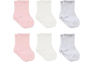 BISTYLE Cotone 6 paia di calzini per neonati neonati da 0 a 6 mesi a 3 anni | Stopper calzini senza cuciture calzini | calzini per bambini ragazzi ragazze