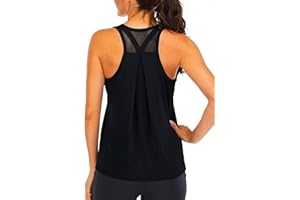 Asoodiy Running Tank Top Womens Sleeveless Shirts Ladies Yoga Vest Top Workout Sport Fitness Lightweight Top