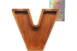 Spardose Buchstabe Holz - Crefun HM284V Neue 23 cm/9,1 Zoll Sparschwein Groß Spardose Personalisiert, Sparbüchse Sparbox, Sparschwein Kinder Spardose Junge, Deko Wohnzimmer Mit Buchstaben Aufkleber