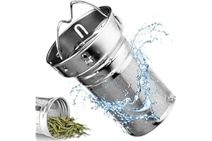 CHARMCHIC Filtro per Tisane con Gancio per Tisane, Filtro per Tisane, Filtro per Tè in Acciaio Inox, Riutilizzabile In Acciaio Inox Filtri Per Tisane, Infusore per Tisane Filtro per Teiera,Bollitore, Tazza